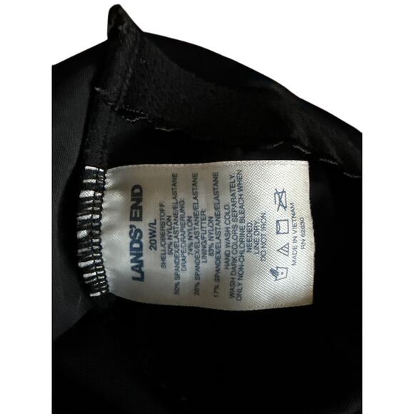 Lands End Sz 20W/L Slender Suit Tummy Control Skirted One Piece Swimsuit - Picture 2 of 9